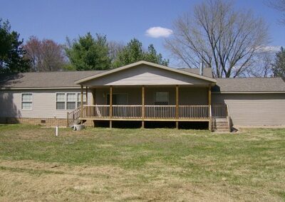 Finished outdoor enclosed porch and deck