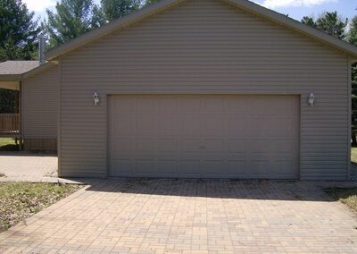 Finished detached garage siding and roof